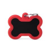 My Family Id Tag - Hushtag - Елегантен медальон/адресник за кучета, зелен кокал, 3.3 см/4,1 см. 1