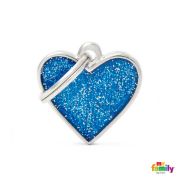 My Family Heart Id Tag - Елегантен кучешки адресник медальон във  форма на сърце - черно 2