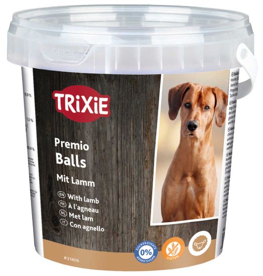 Trixie PREMIO Trainer Snack Lamb Balls - Лакомство/ награди за кучета под формата на топчета от агнешко месо, 500 гр