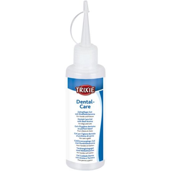 Trixie Dental Care Gel with Beef Aroma - Гел за зъби с аромат на телешко месо за кучета и котки, 100 гр.