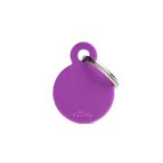 My Family Dog Tag - Ръчно изработен адресник ,кръгъл медальон за кучета 3.93 см/ 3.17 см. червен 2