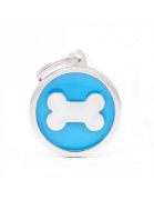 My Family Dog Tag Black Bone - Ръчно изработен медальон , кокал- адресник за кучета 3.93 см. /3.17 см. черен 3