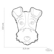 My Family Dog Tag - Ръчно изработен адресник ,Airedale Terrier Dog за кучета 2.8 см/ 2.2 см. 2