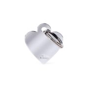 My Family Dog Tag - Ръчно изработен адресник ,алуминиев медальон сърце, за кучета 2.8 см/ 2.5 см. червен 4