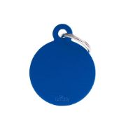 My Family Dog Tag - Ръчно изработен адресник ,кръгъл алуминиев медальон, за кучета 2.85 см/ 2.15 см. сив 3