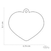 My Family Dog Tag Heart i love My Dog- Ръчно изработен медальон , Сърце с надпис-Обичам моето куче- адресник за кучета 3.01 см. / 3.76 см. 2