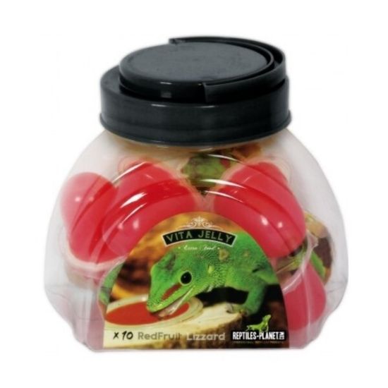 Savannah Vita Jelly Red Fruit lizzard - Хранителна добавка за гущери и други влечуги с червени плодове, 10 пакетчета в буркан