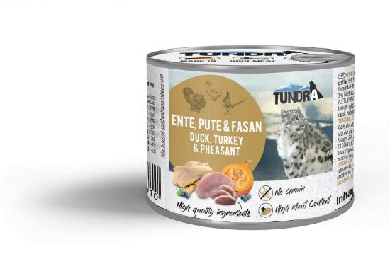 Tundra Cat Duck, Turkey and Pheasant - Премиум консервирана храна за израснали котки, без зърно, с патешко, пуешко и фазан, 200 гр.
