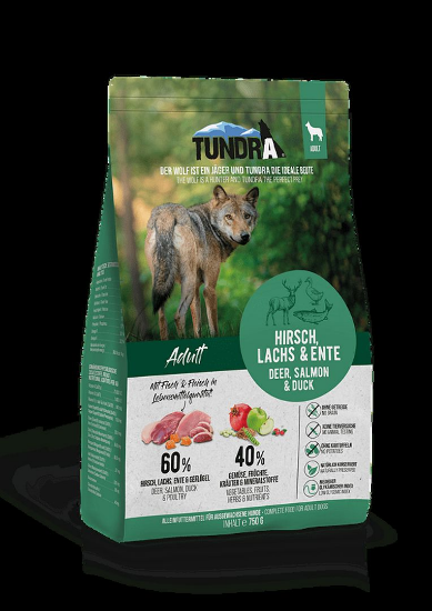 Tundra Dog Deer Salmon Duck - Премиум пълноценна суха храна за израснали кучета, без зърно , с еленско,патешко и сьомга 3.180 кг.