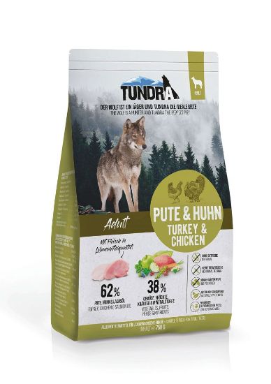 Tundra Dog Adult Dry Turkey - Премиум пълноценна суха храна за израснали кучета, без зърно, с пуешко месо 750 гр.