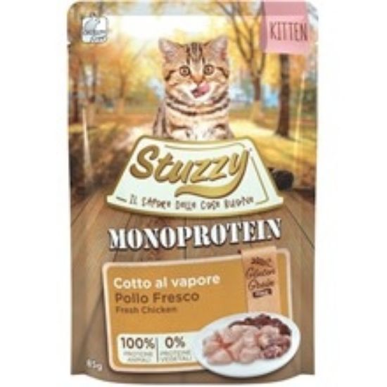 Stuzzy Monoprotein Grain&amp; Gluten Free Fresh Chicken - Пауч за израснали котки с пилешко месо, 85 гр