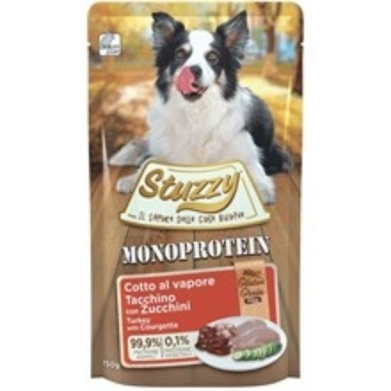 Stuzzy Monoprotein Grain&amp; Gluten Free Turkey With Courgette - Пауч за израснали кучета с пуйка и тиквички, 150 гр