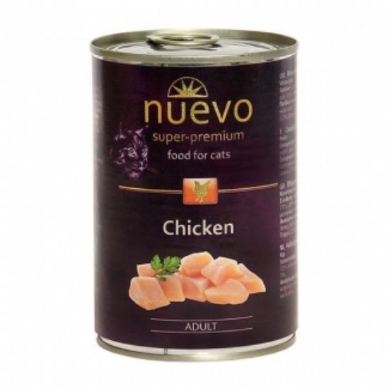 Nuevo Cat Chicken - Консервирана храна с чисто пилешко месо за котки, 400 гр.