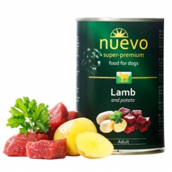 Nuevo Dog Lamb and Potato-Консервирана храна за израснали кучета с агнешко и картофи, 400 гр