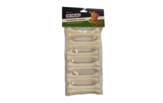 Pet Interest White Pressed Bones - Лакомство за кучета, бели кокали от пресована кожа, в пакет 8 см
