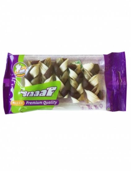 Braaf Twister - Лакомство за кучета, вкусни усукани плитки от 100% телешка кожа