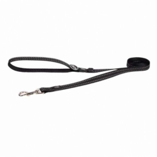 Rogz Fixed Lead Small - Модерен повод за кучета, 11мм/1.8 метра - черен