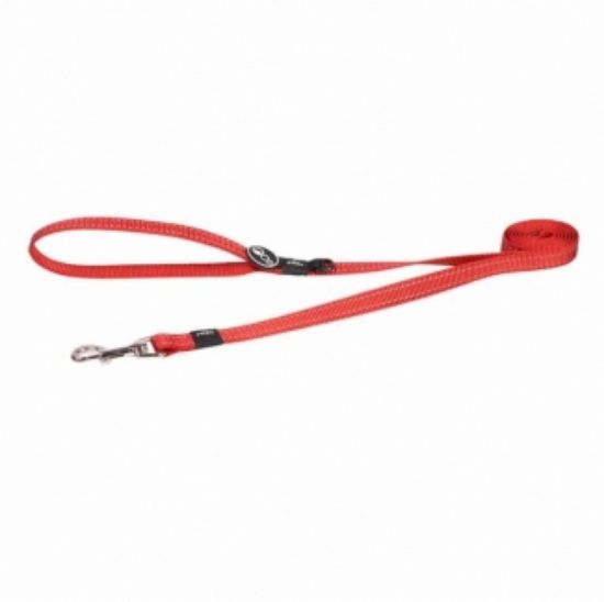 Rogz Fixed Lead Small - Модерен повод за кучета, 11мм/1.8 метра - червен
