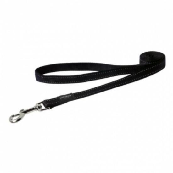 Rogz leash lead Large - Светлоотразителен повод за кучета - 2.0 см./ 1.4 метра черен
