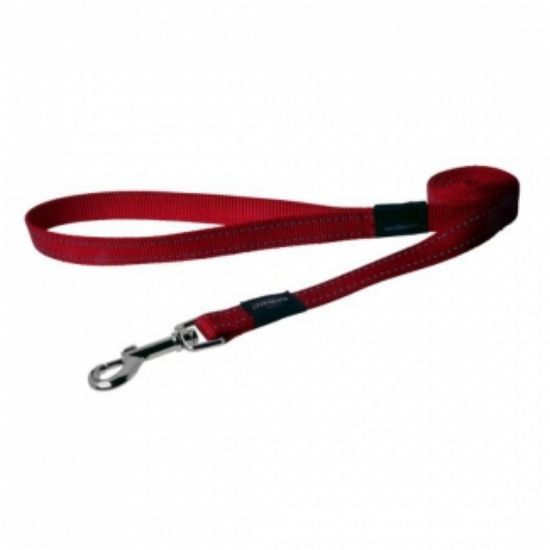 Rogz leash lead Large - Светлоотразителен повод за кучета - 2.0 см./ 1.4 метра червен