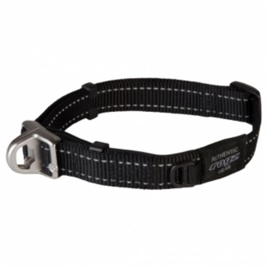 Rogz Safety Collar Quick Release Magnetic Collar Medium -Магнитен светлоотразителен нашийник за кучета 27 - 39 см. / 16 мм. черен