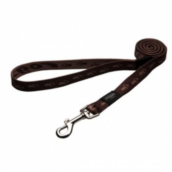 Rogz Alpinist Fixed Lead X-Large-Повод за кучета 25мм/-1,2 метра, кафяв шоколад