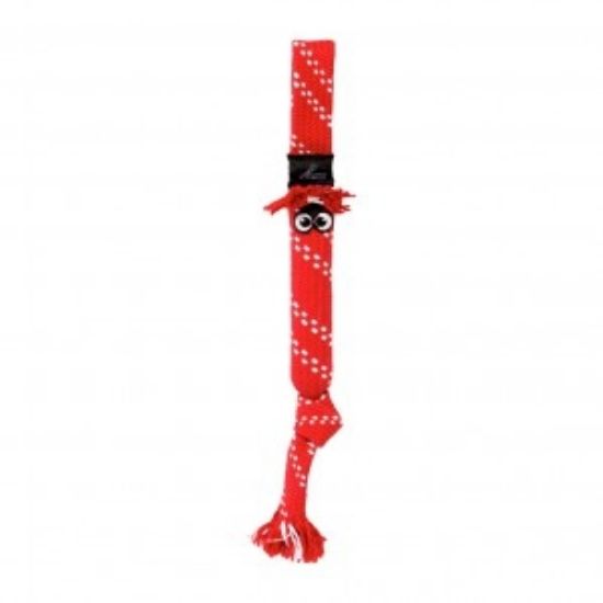 Rogz Scrubz Medium - Кучешка играчка , въже за дърпане 44 см. червена