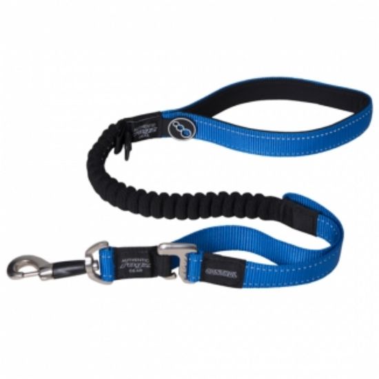 Rogz - Control Lead Shock Absorbing Bungee XL -Повод за кучета с контрол срещу рязко дърпане 1.2 метра / 25 мм. / син